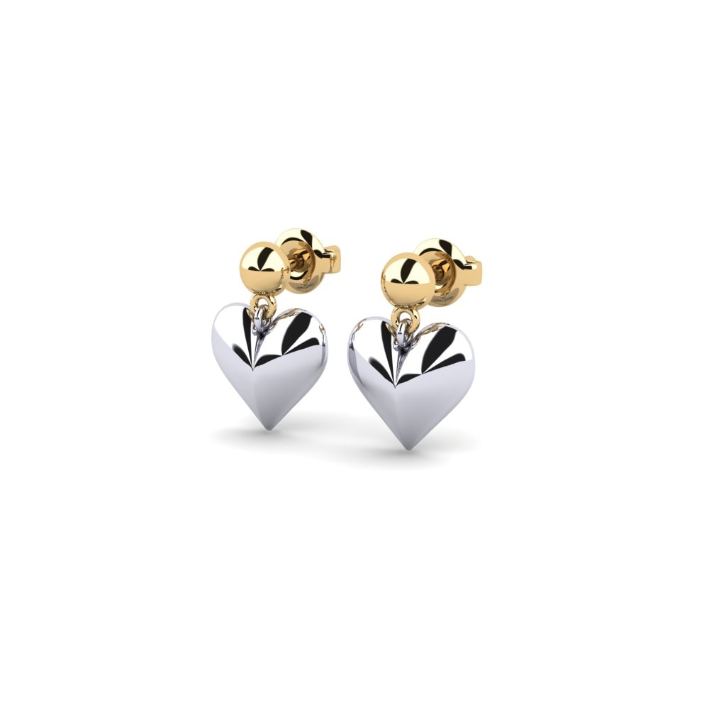 14ct White & Yellow Gold Earring Finnmark