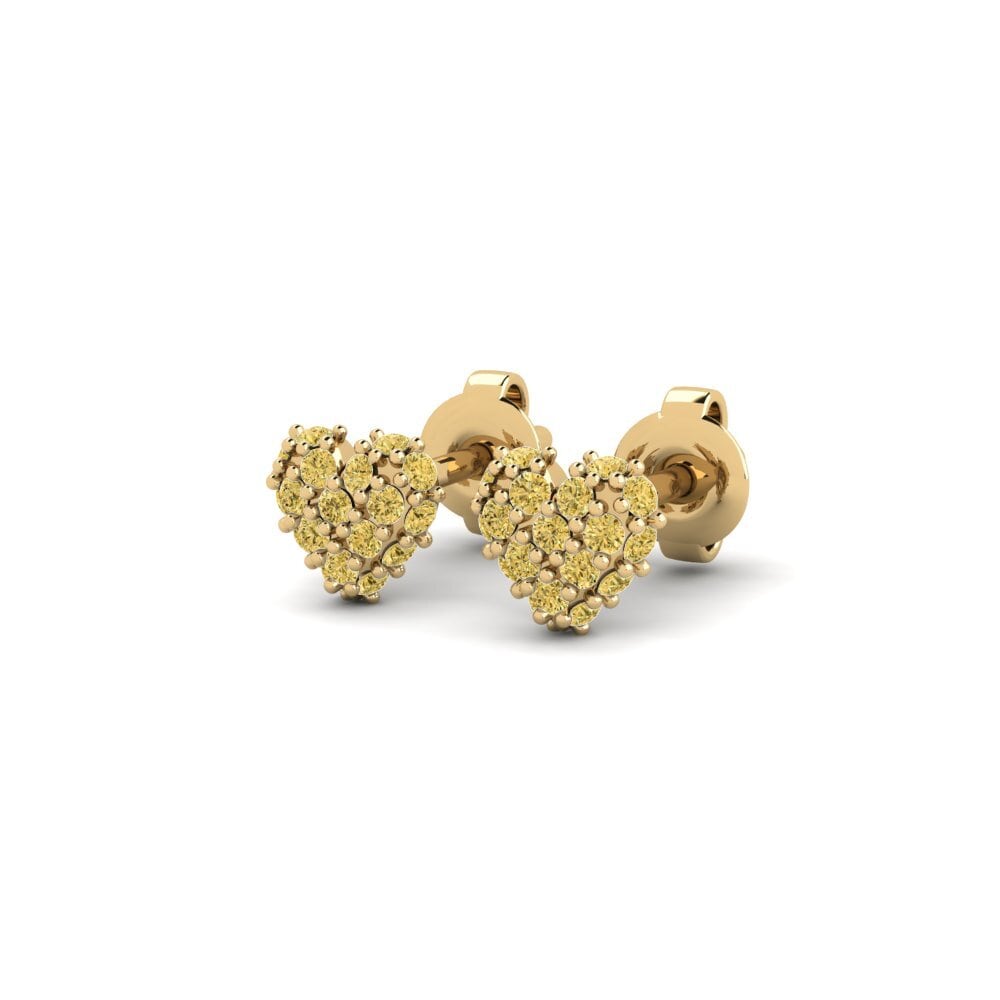 Diamante Amarillo Pendiente de mujer Henny