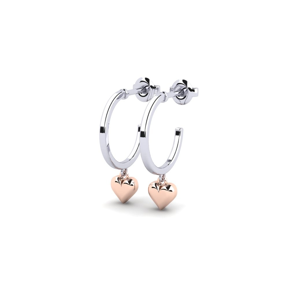 14ct White & Rose Gold Earring Hordaland