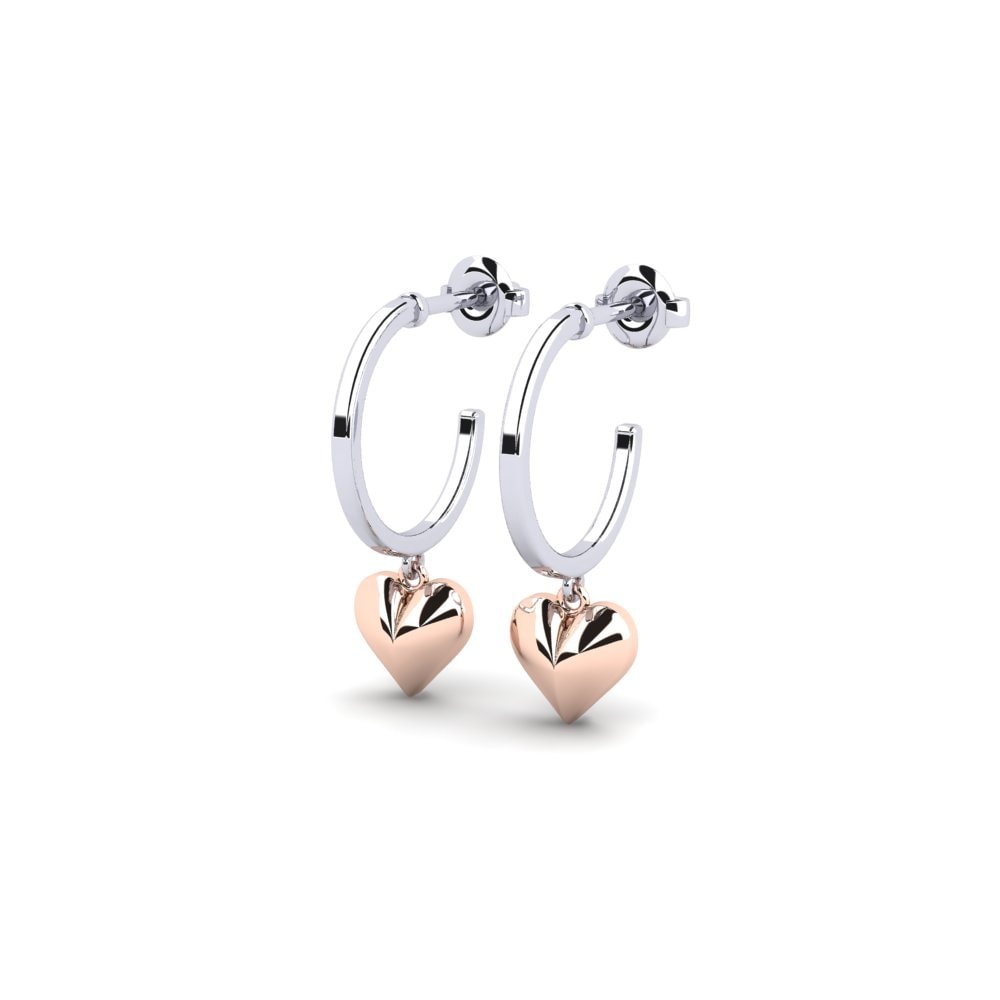 14ct White & Rose Gold Earring Horten