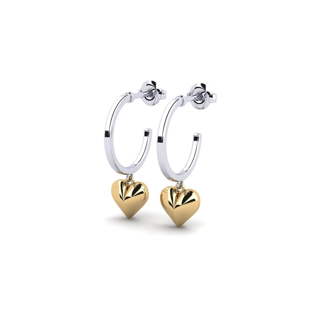 14ct White & Yellow Gold Earring Horten