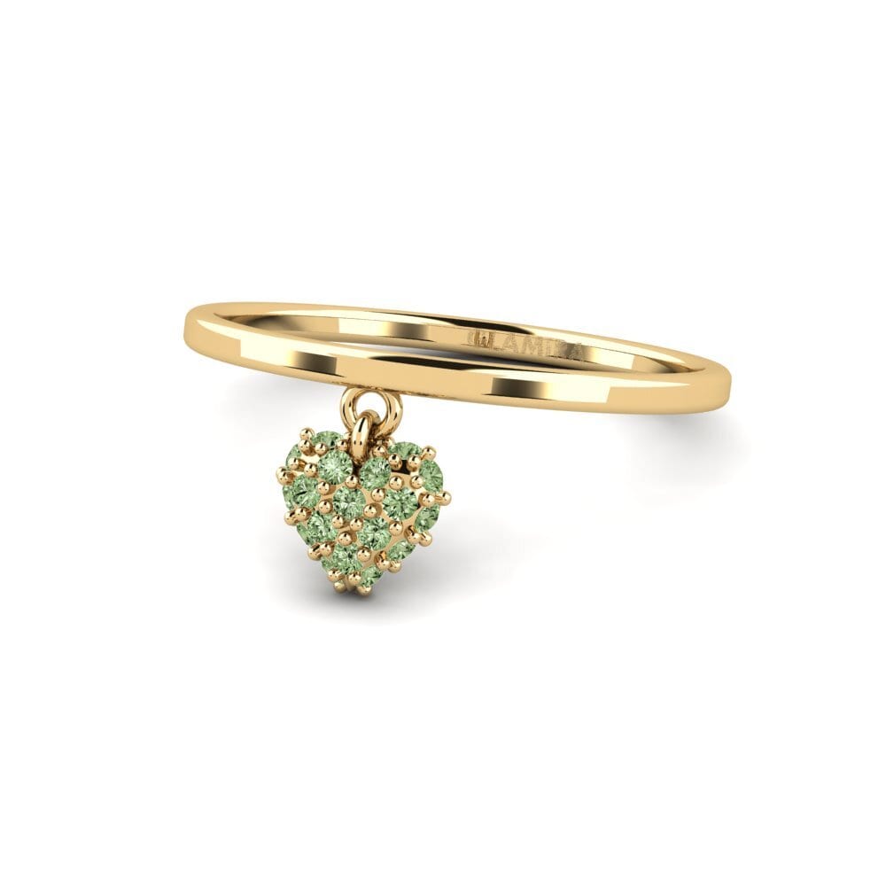 Diamante Verde Anel Hylia