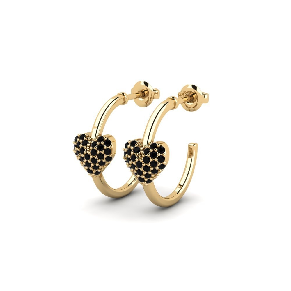 Onyx Noir Boucle d'oreille femme Latania