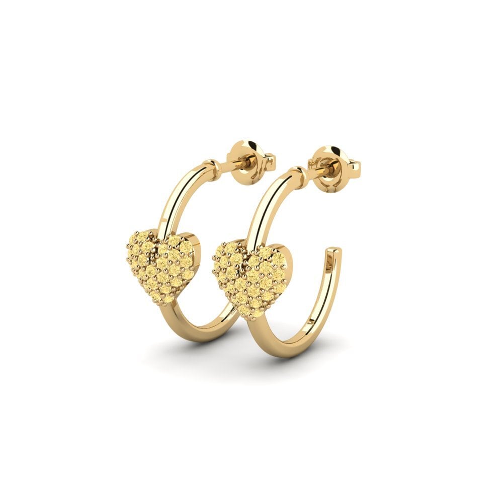 Diamante Amarillo Pendiente de mujer Latania