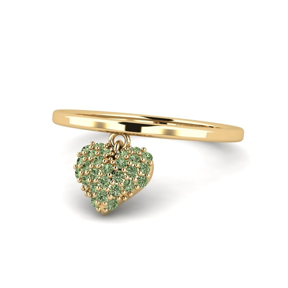 Diamante Verde Anel Lupin