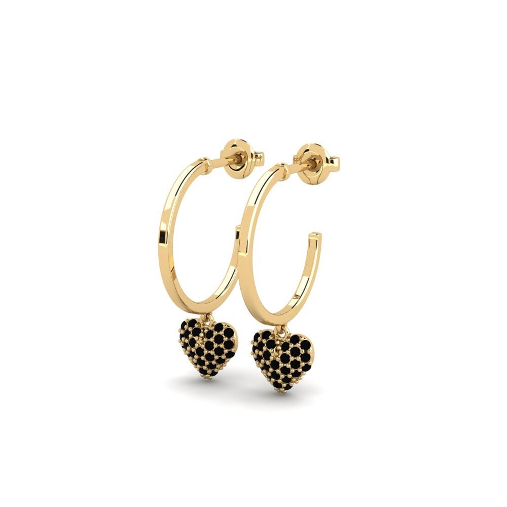 Onyx Noir Boucle d'oreille femme Medeline