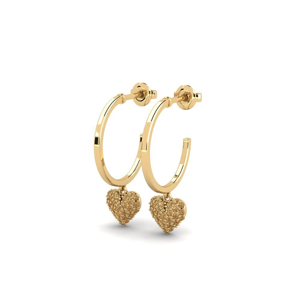 Diamante Marrón Pendiente de mujer Medeline