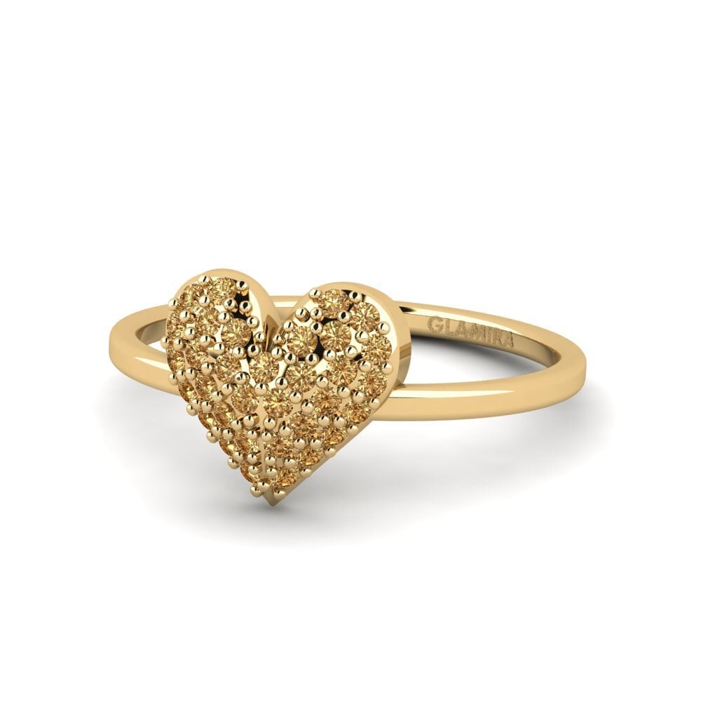 Diamante Castanho Anel Mille
