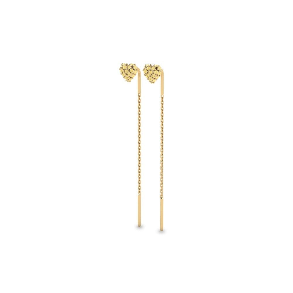Diamante Amarillo Pendiente de mujer Okretan