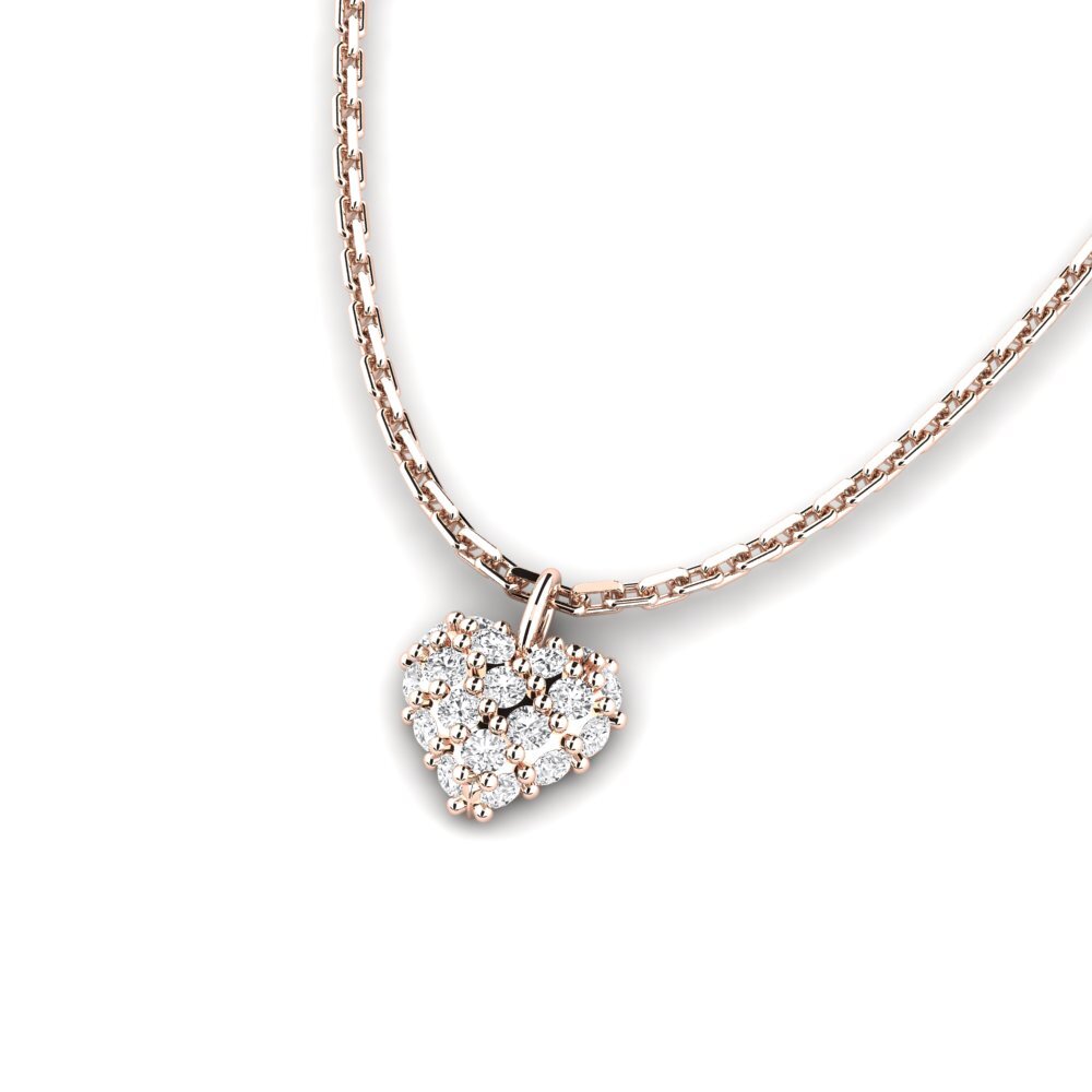 14k Oro Rosa Colgante de Mujer Respeto