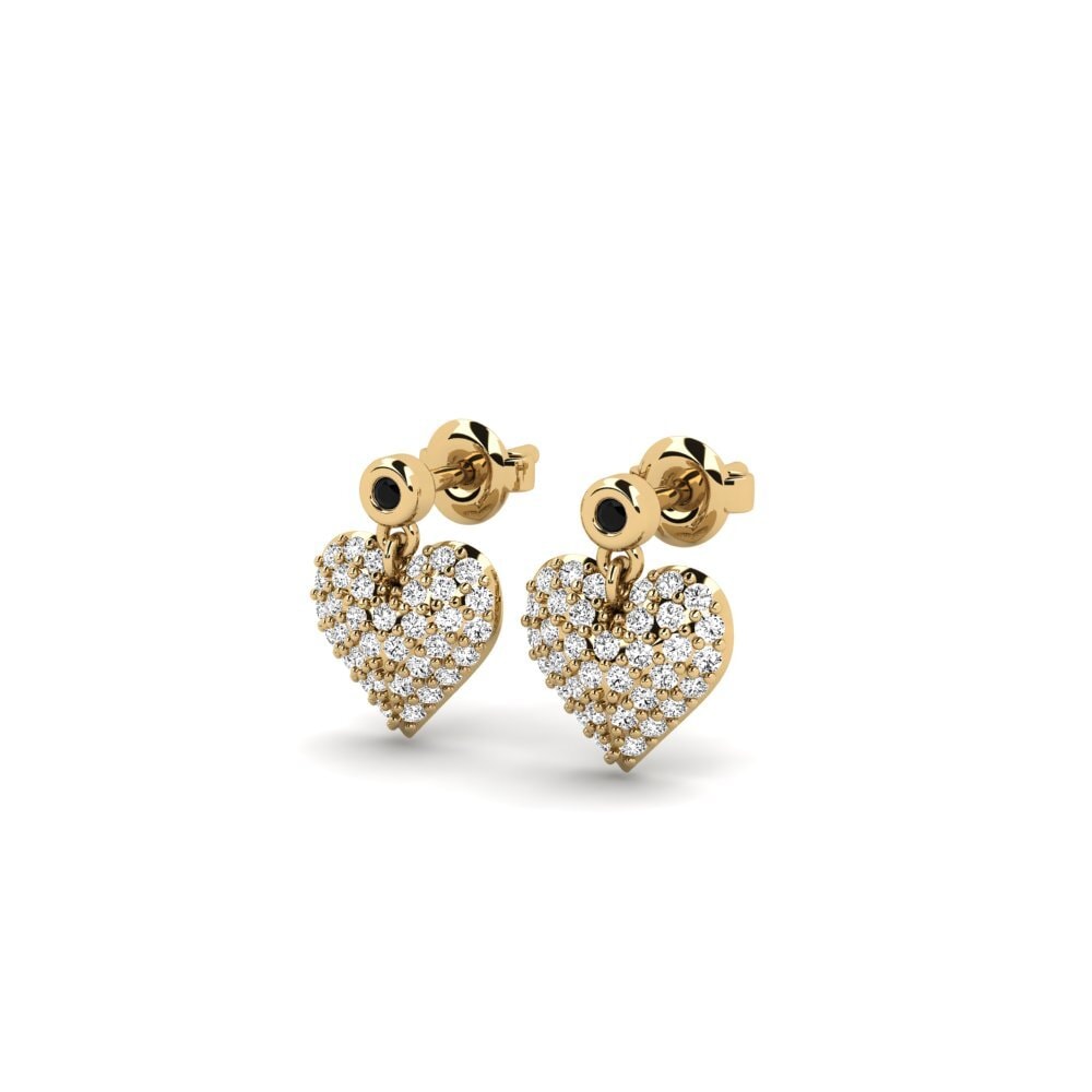 Onyx Noir Boucle d'oreille femme Rhian