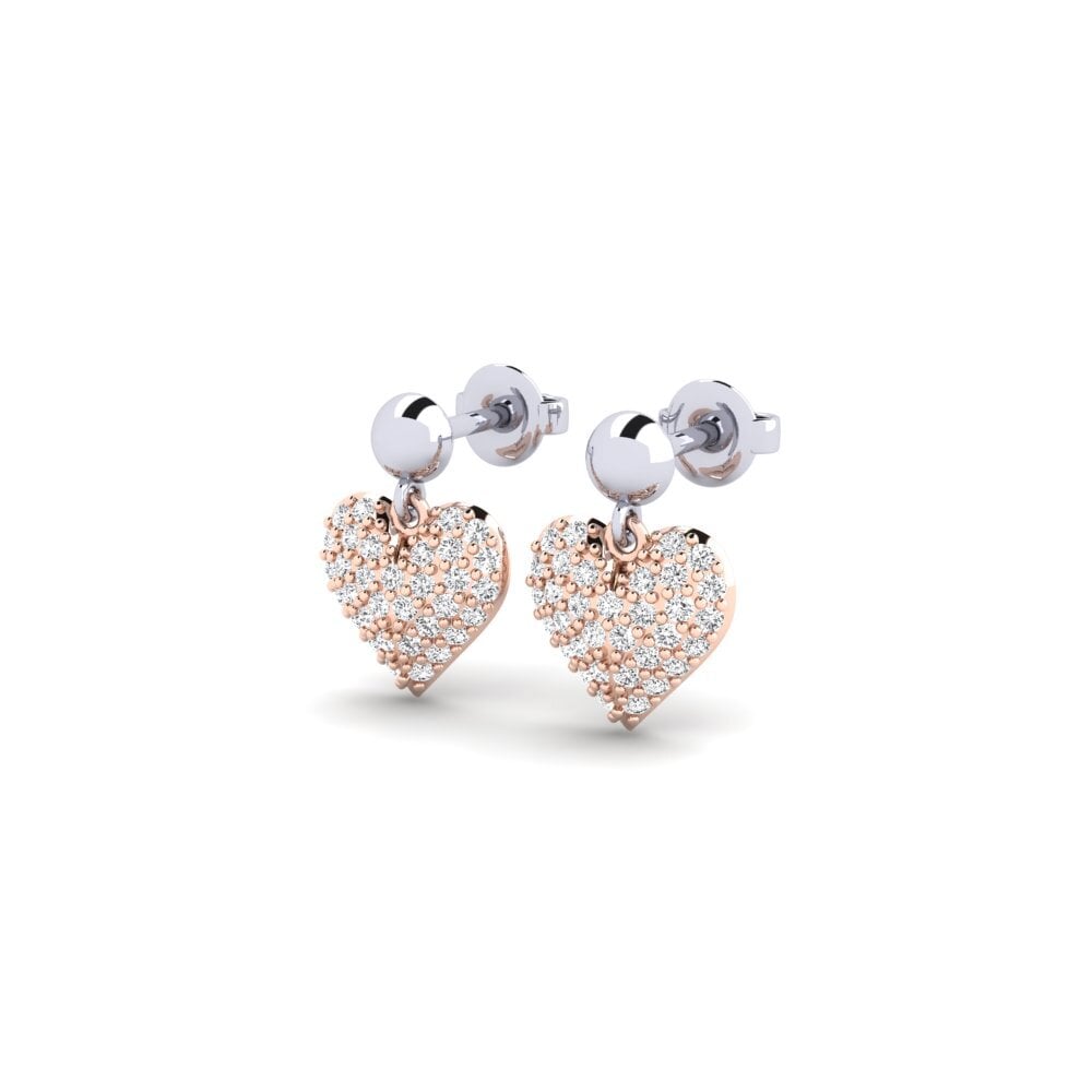 14k Oro Rosa & Blanco Pendiente de mujer Tedros