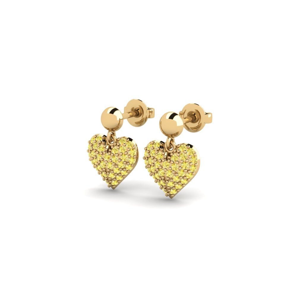 Zafiro amarillo Pendiente de mujer Tedros