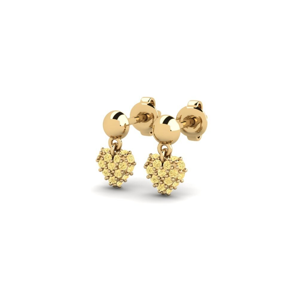 Diamante Amarillo Pendiente de mujer Zenix