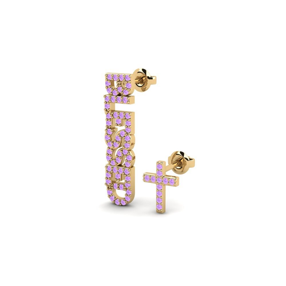Ametista Brincos Feminino Mattru