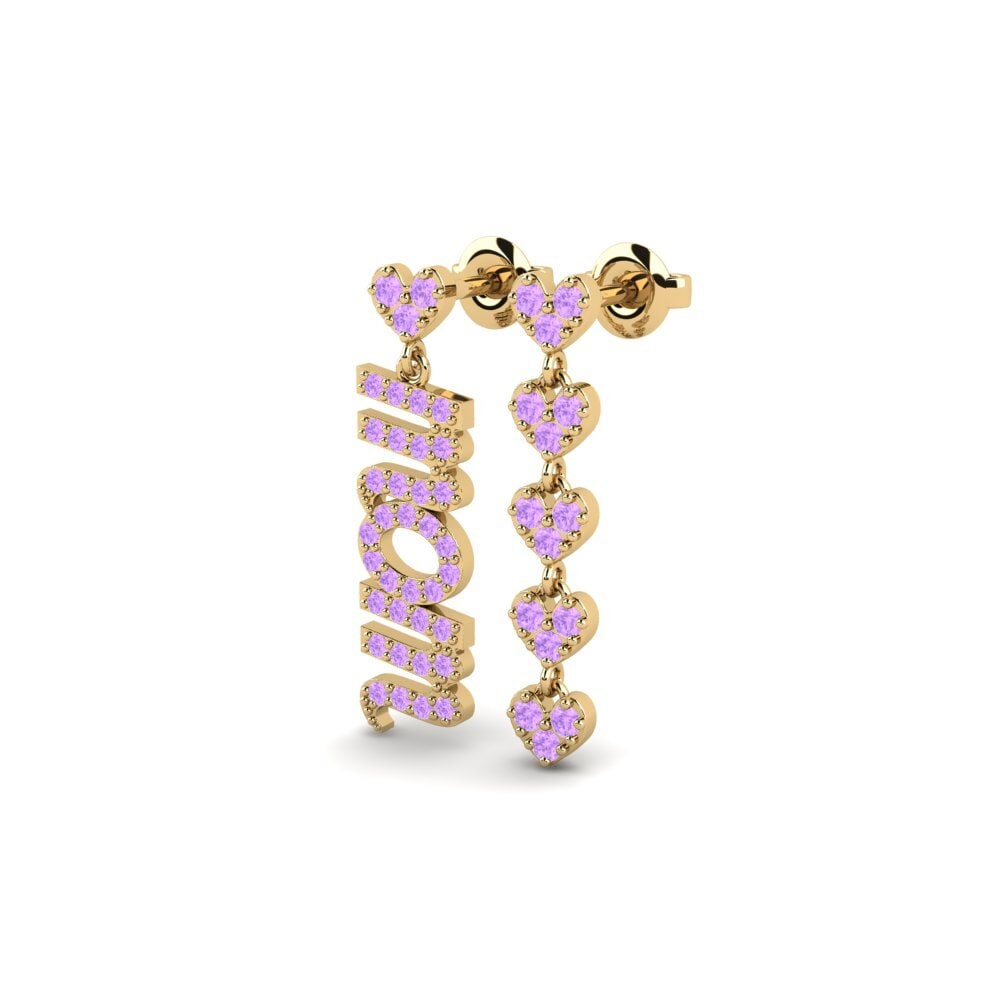 Ametista Brincos Feminino Minewater