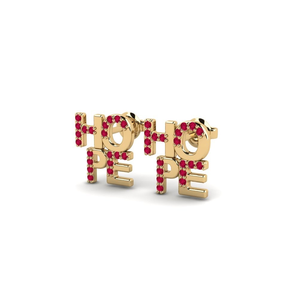 Ruby Women's Earring Percoyo