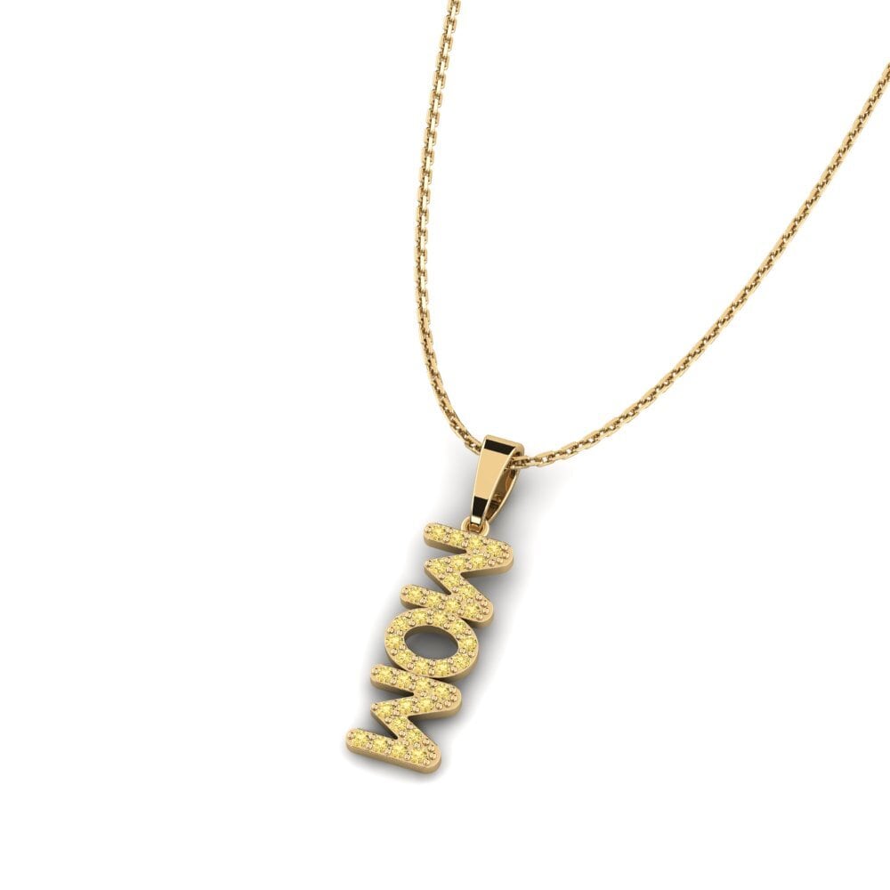 Yellow Diamond Women's Pendant Sendor
