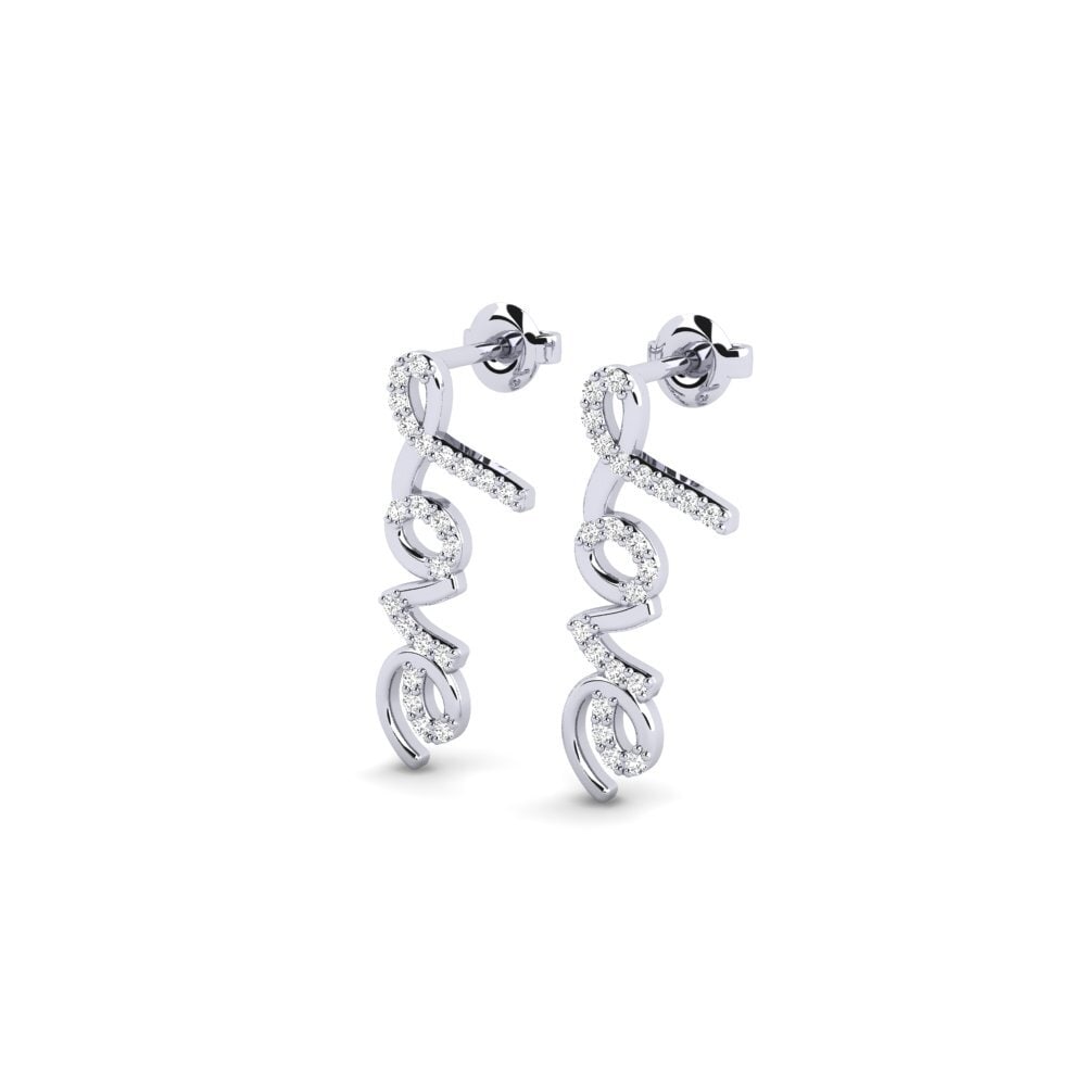 White Silver Women's Earring Tiawe