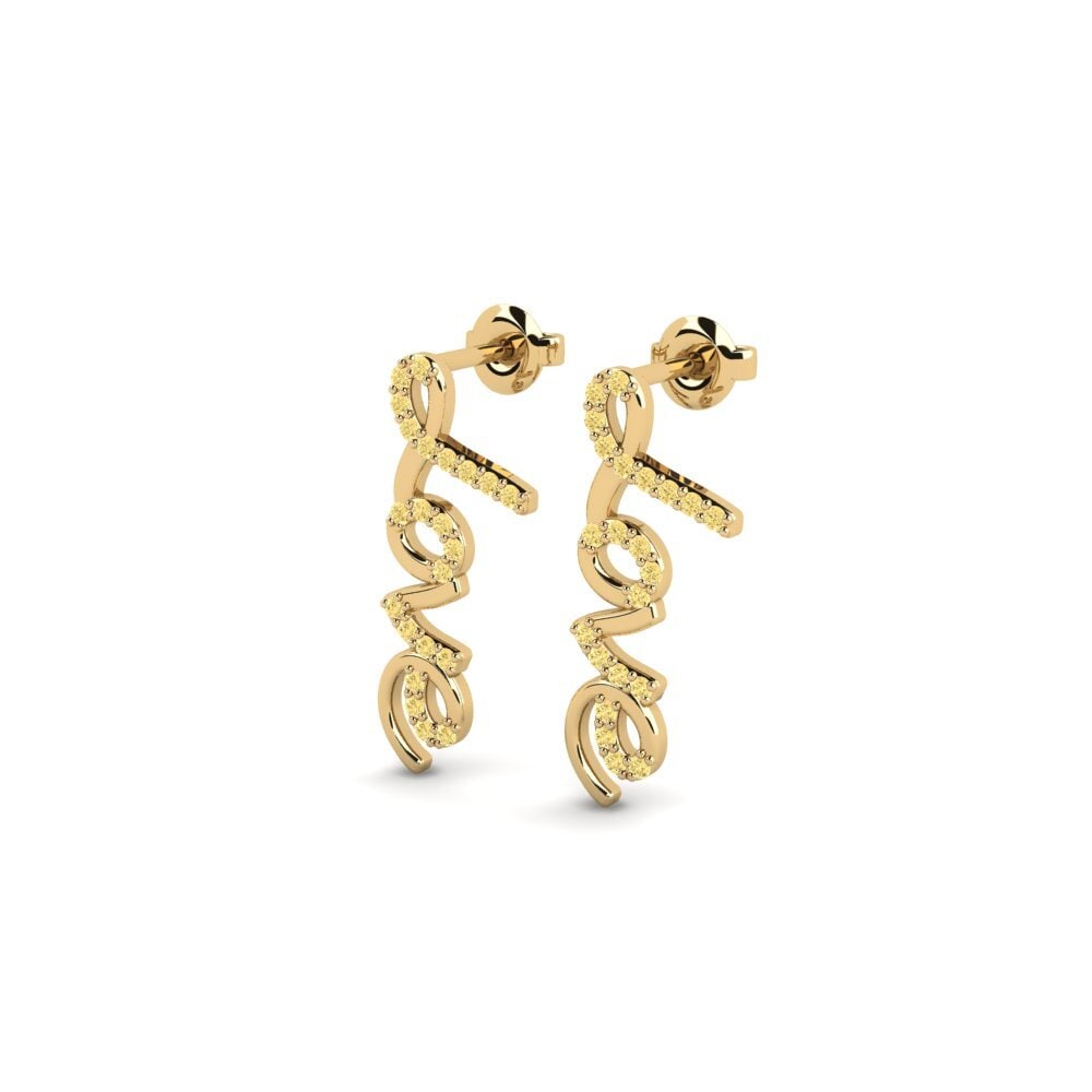Yellow Diamond Women's Earring Tiawe