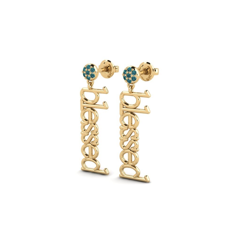 Blue Diamond Women's Earring Tigoa