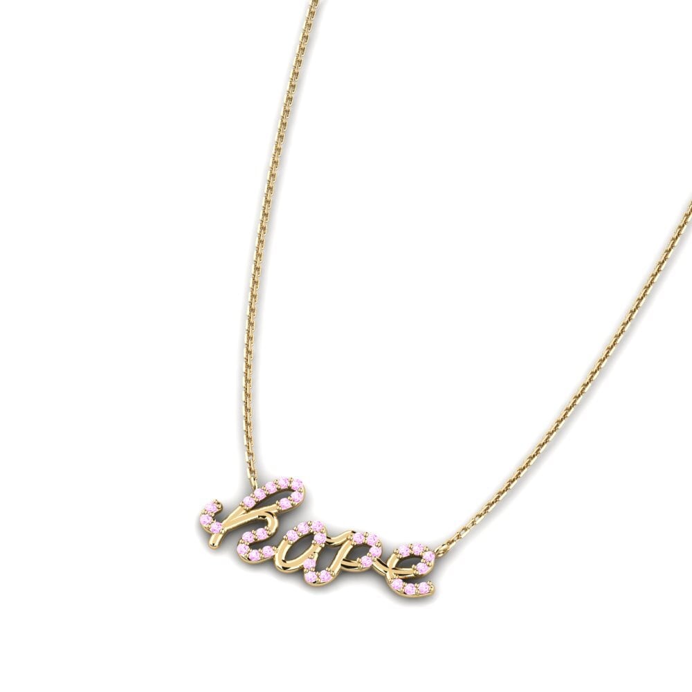 Zafiro Rosado Collar de Mujer Traust