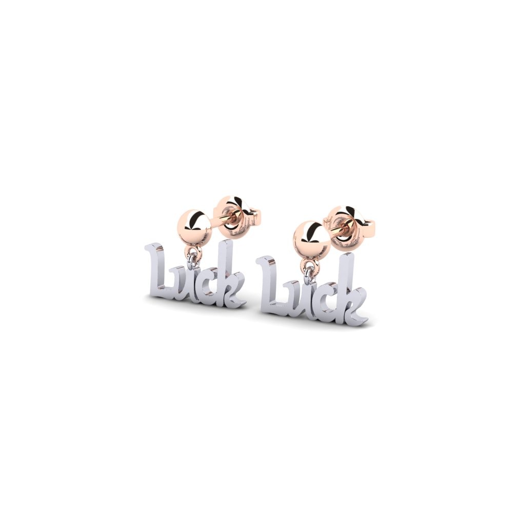14ct White & Rose Gold Earring Zamak