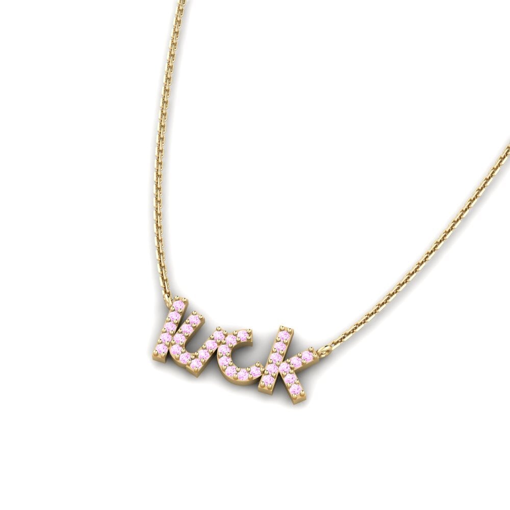 Zafiro Rosado Collar de Mujer Znacenje