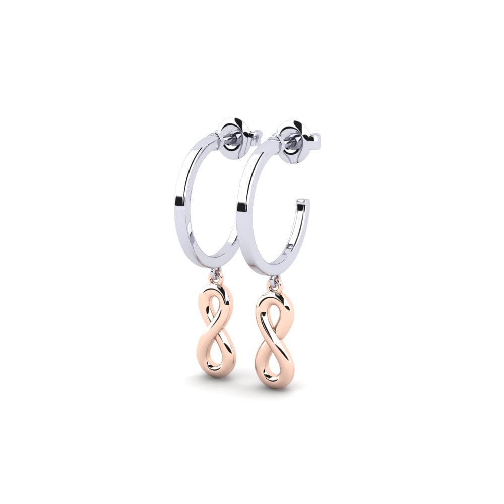 14ct White & Rose Gold Earring Ailopin