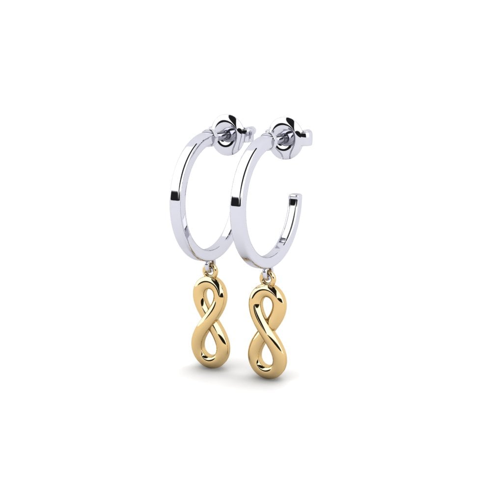 14ct White & Yellow Gold Earring Ailopin