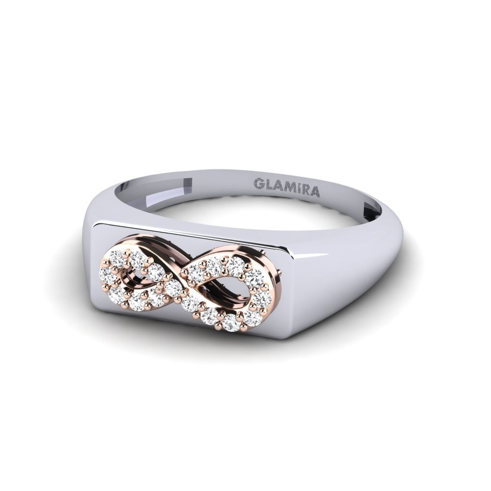 14ct White & Rose Gold Ring Arwa