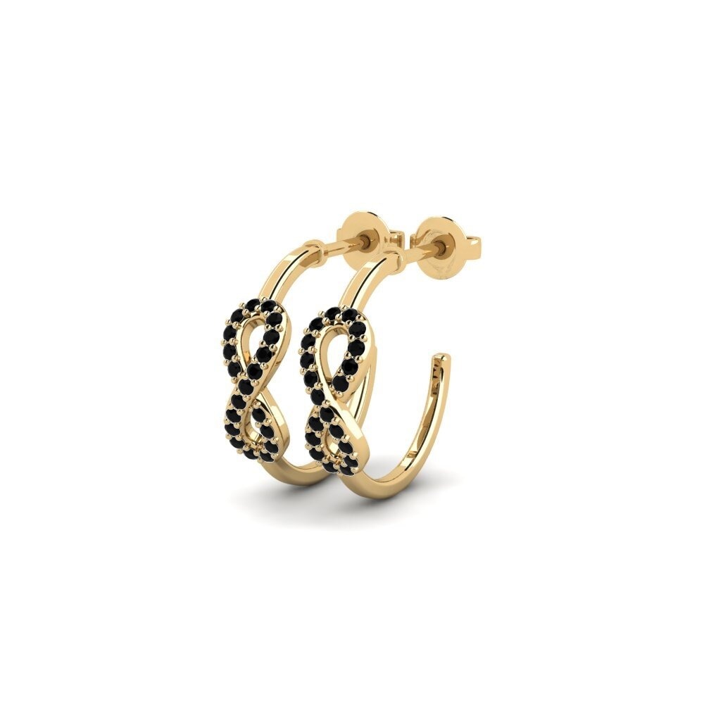 Onyx Noir Boucle d'oreille femme Brera