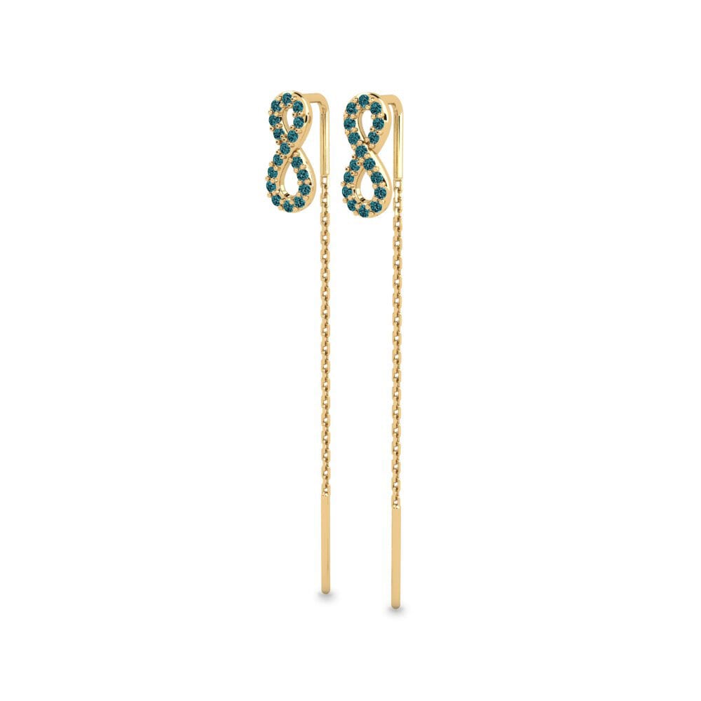 Diamante Azul Pendiente de mujer Filetues