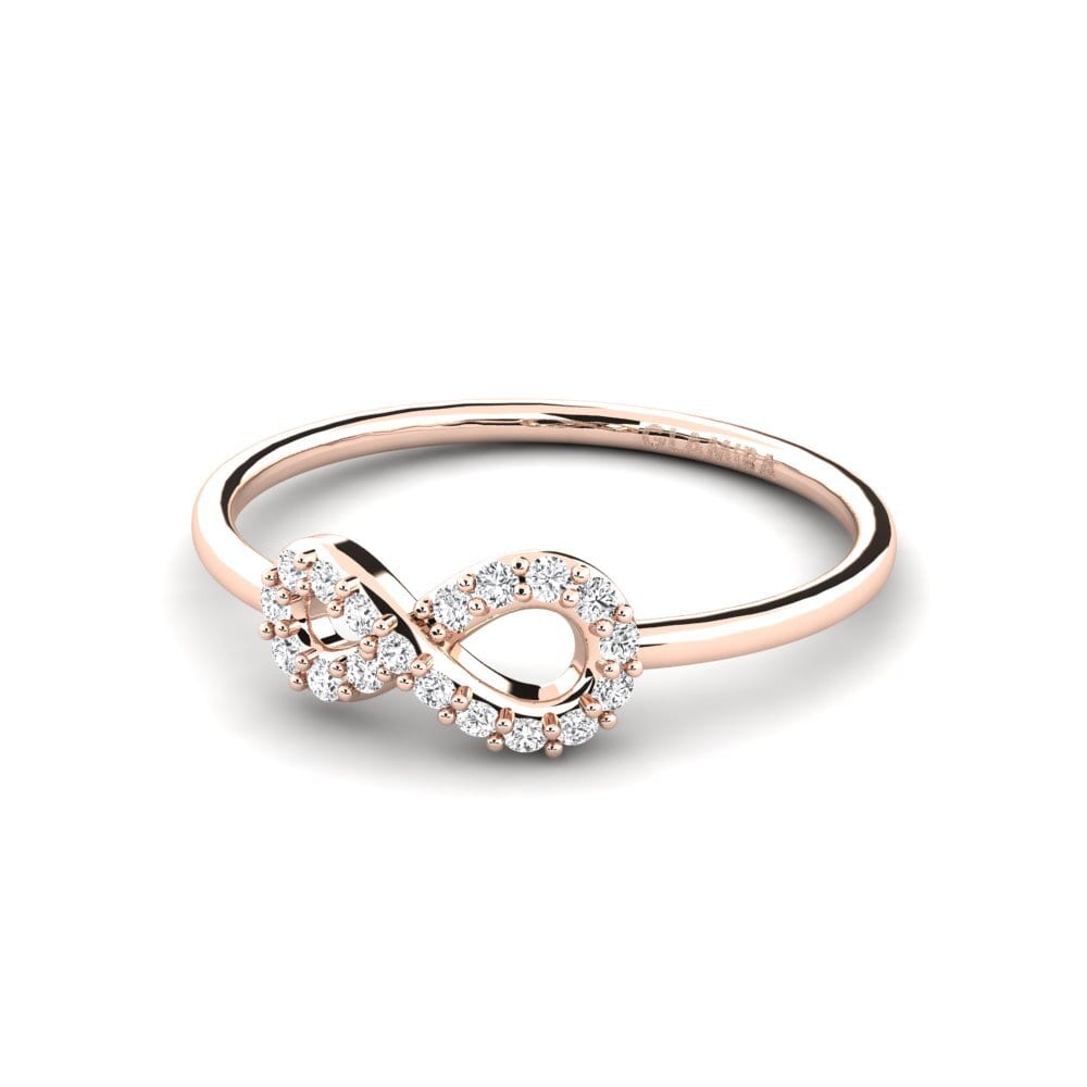 14k Oro Rosa Anillo Isolla