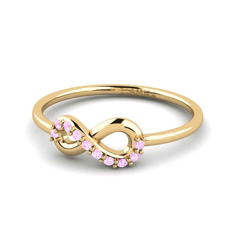 Zafiro Rosado Anillo apilable Nizar