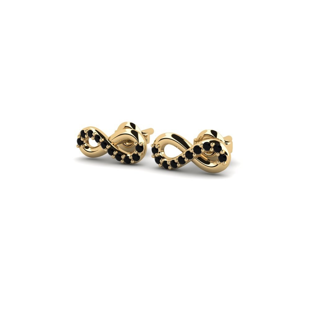 Onyx Noir Boucle d'oreille femme Pond