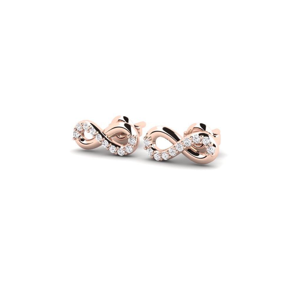14k Oro Rosa Pendiente de mujer Pond
