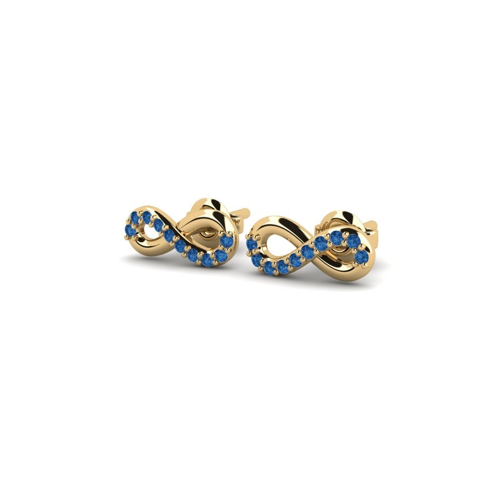sapphire-zirconia Women's ต่างหู Pond