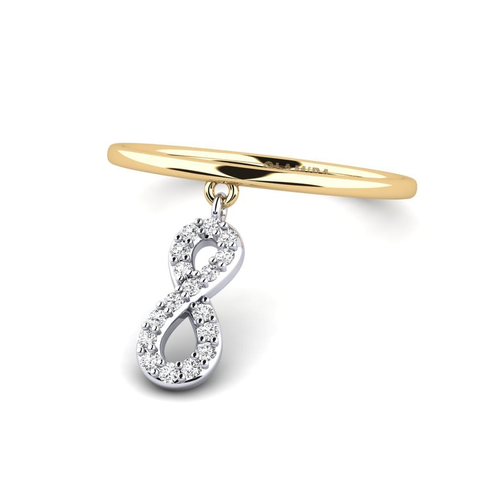 14ct Yellow & White Gold Ring Tornado