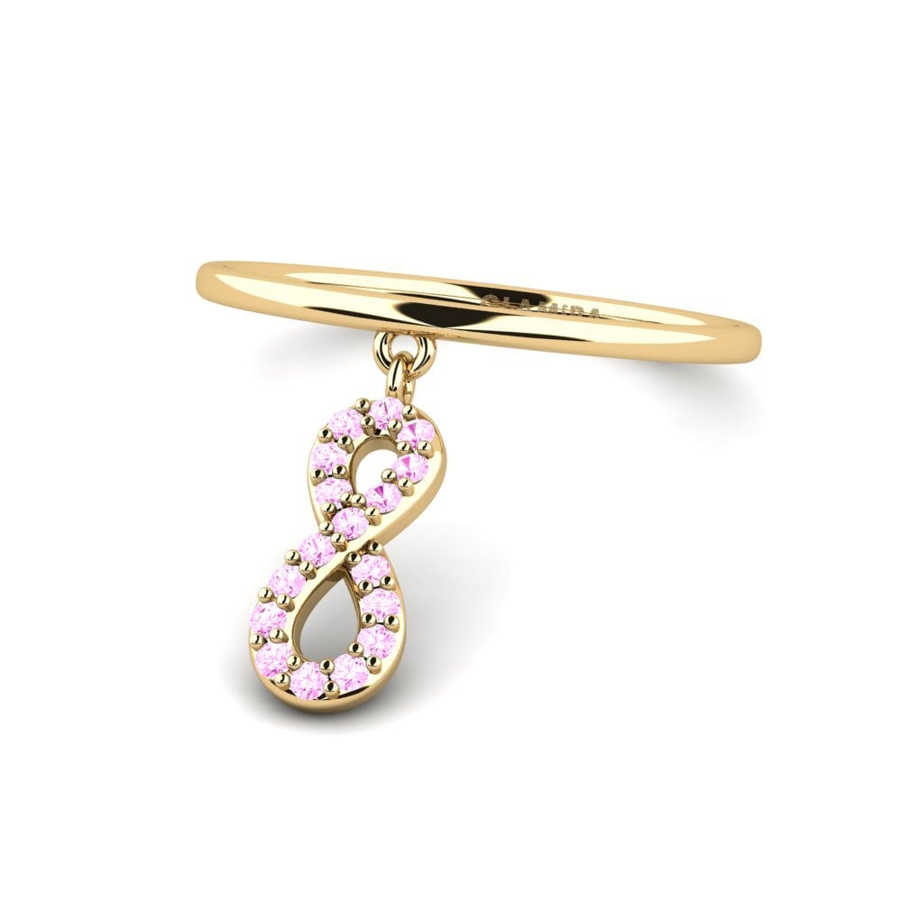 Zafiro Rosado Anillo Tornado