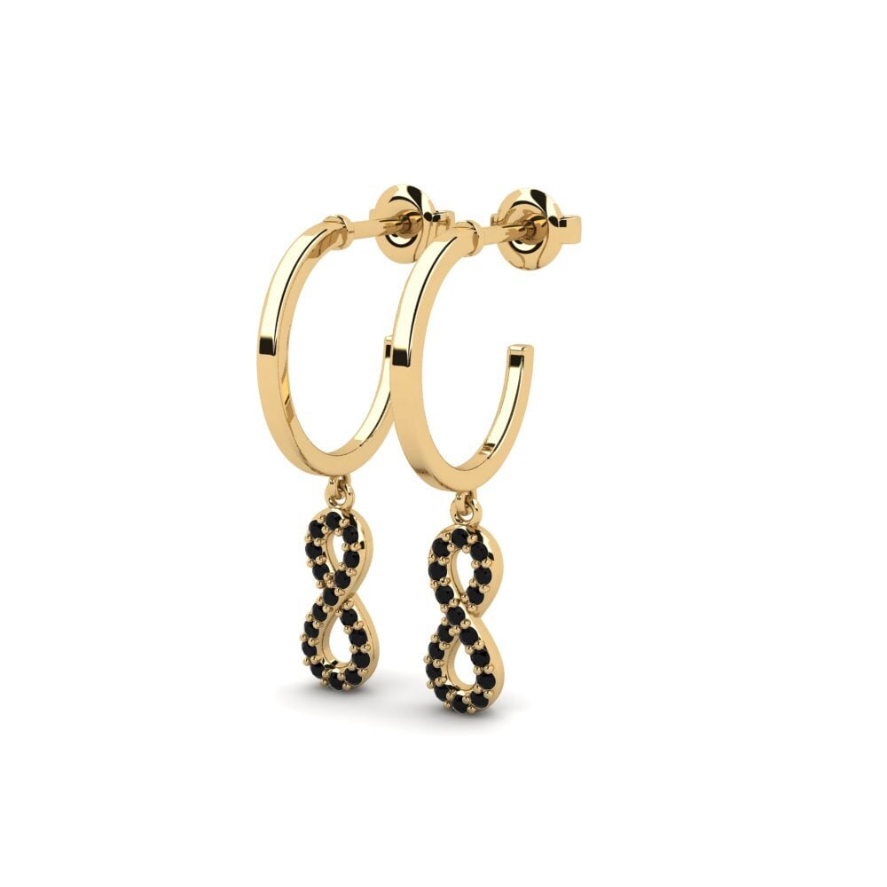 Onyx Noir Boucle d'oreille femme Viejki
