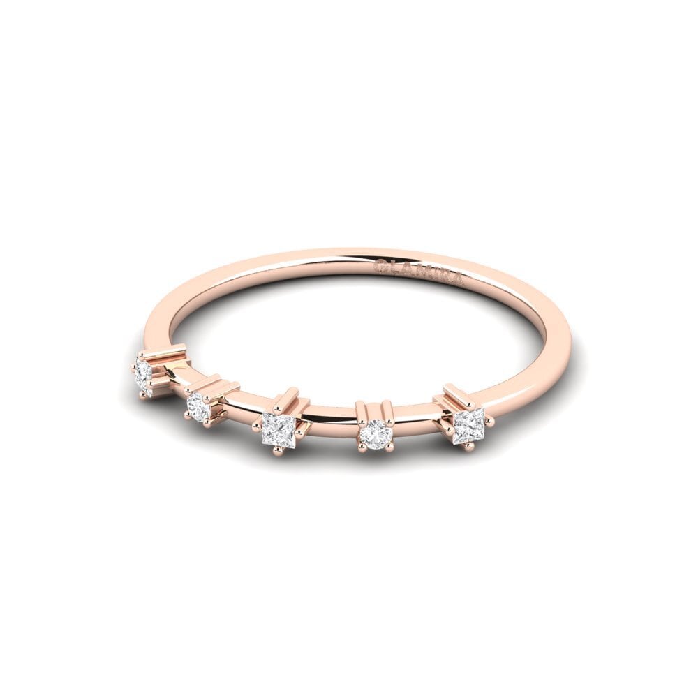 14k Oro Rosa Anillo apilable Artsid