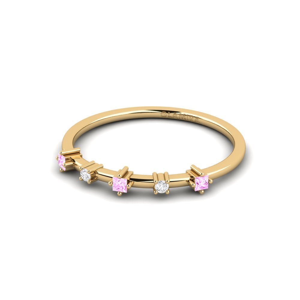 Zafiro Rosado Anillo apilable Artsid