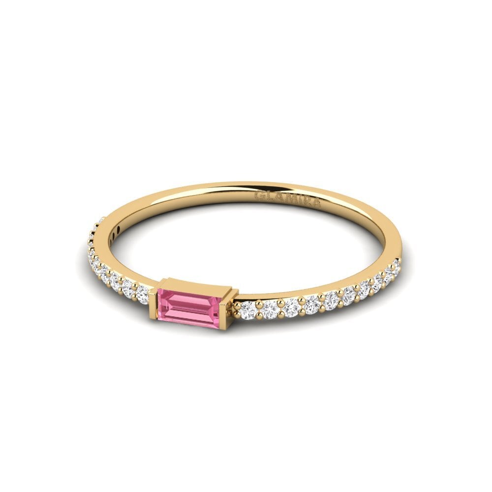 Zafiro Rosado Anillo de compromiso Flugbo
