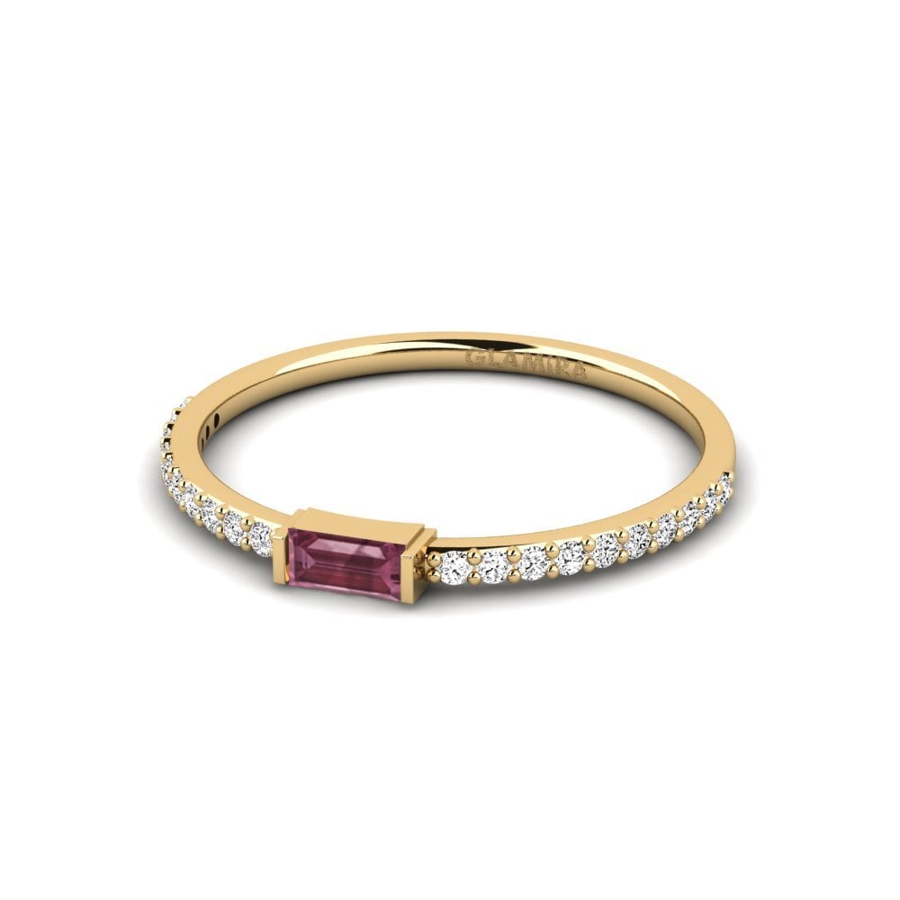 Granate Rhodolite Anillo de compromiso Flugbo