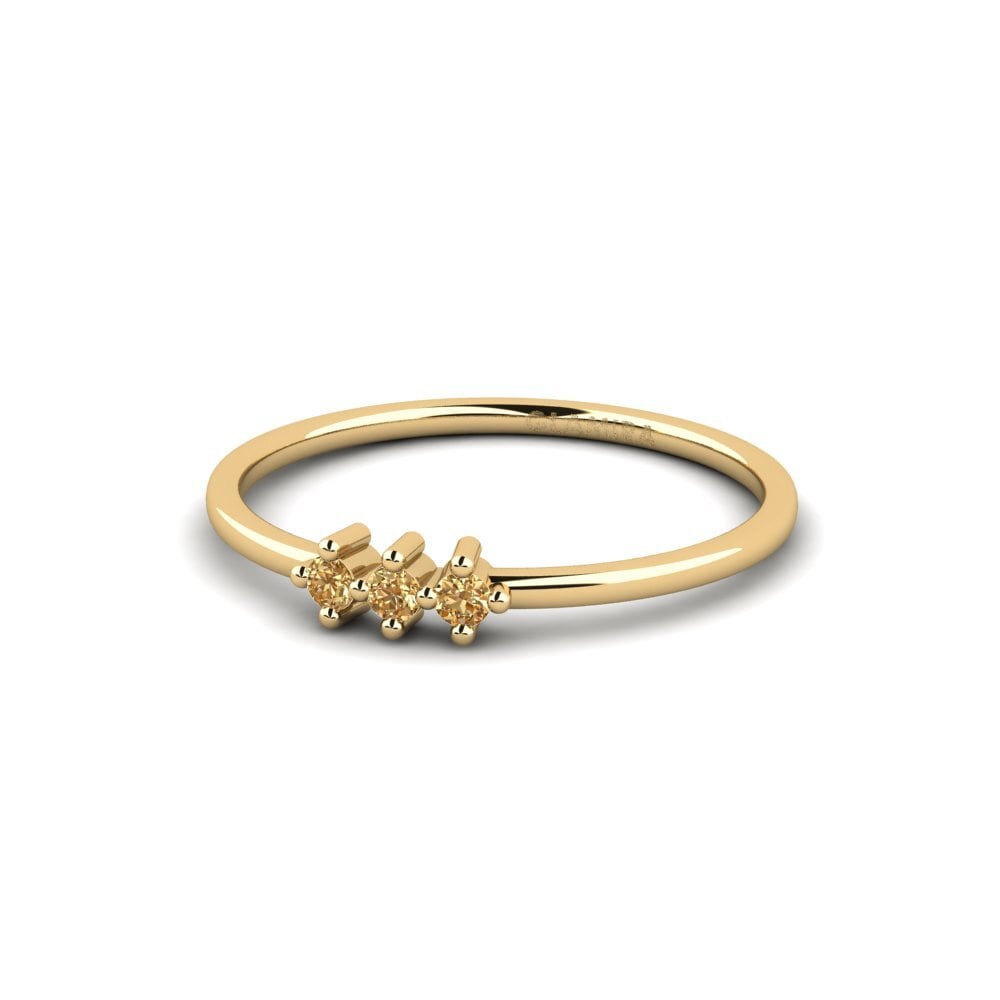Brown Diamond Stackable Ring Frihult