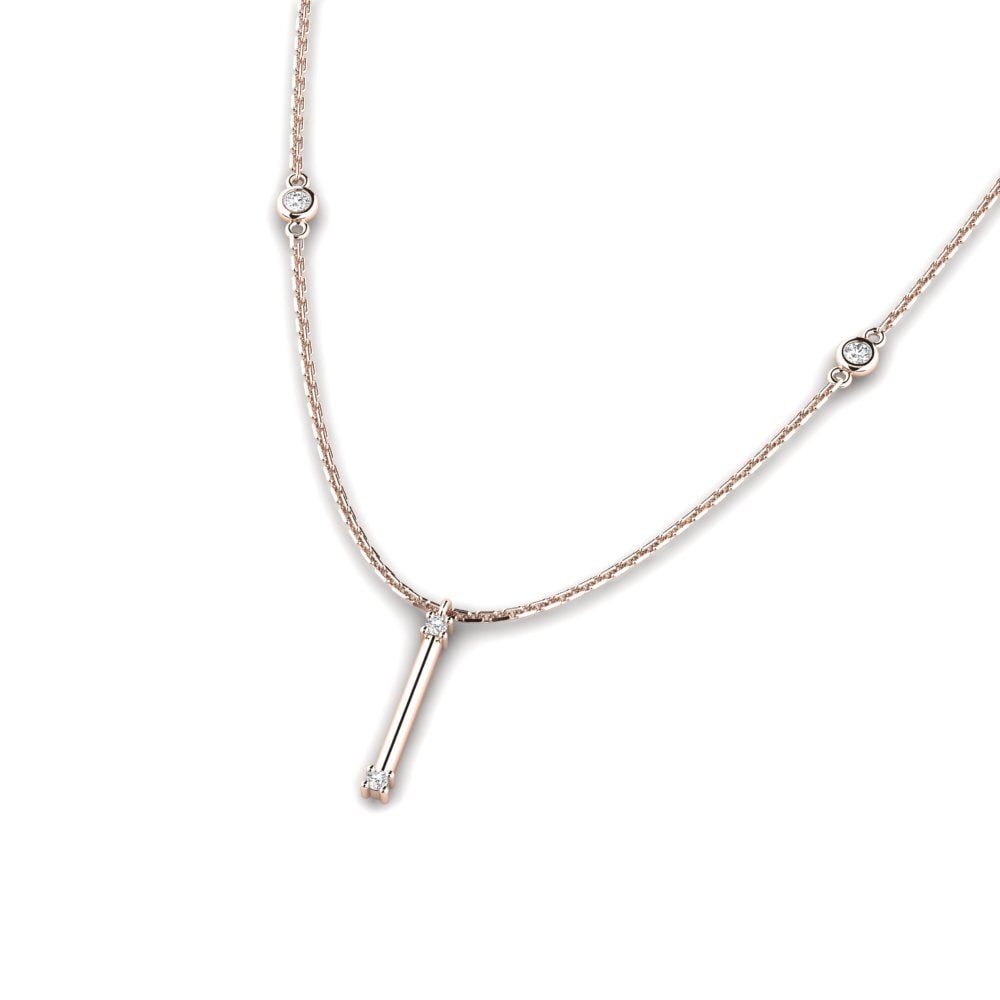 14k Oro Rosa Collar de Mujer Lysa