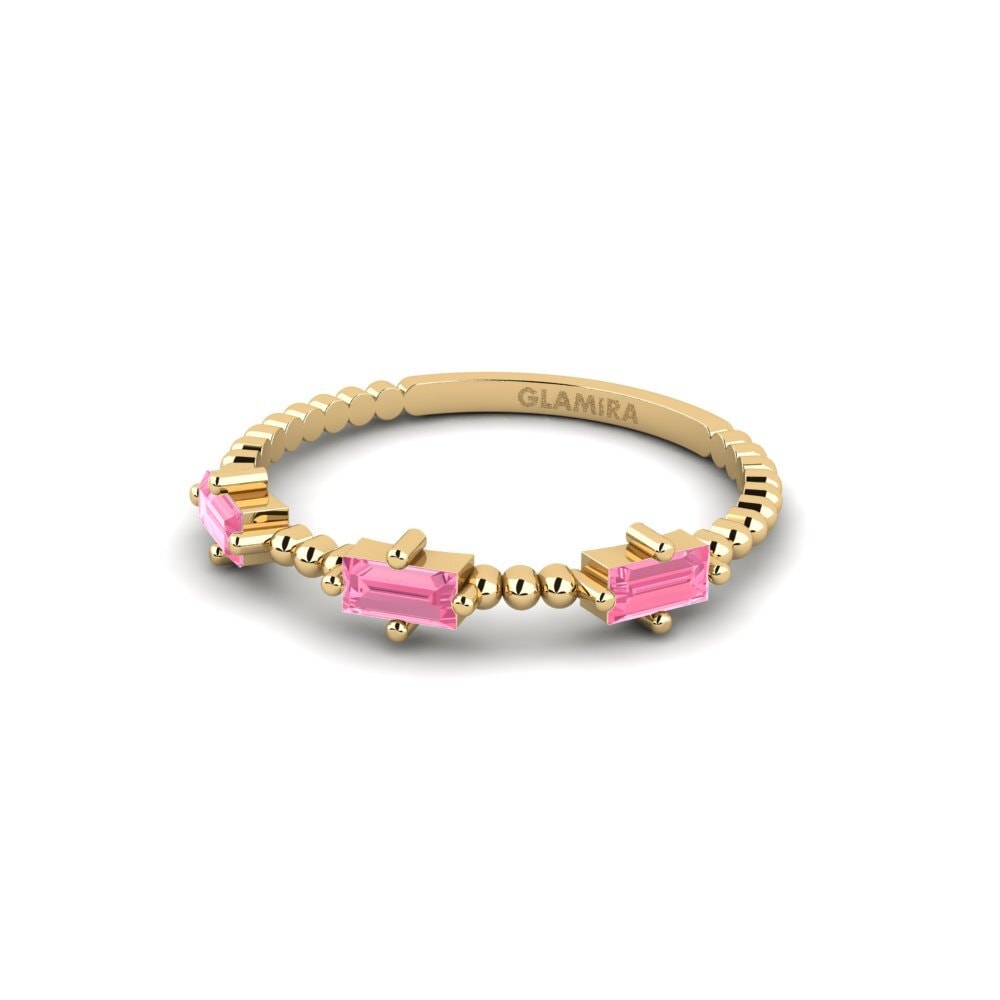 Zafiro Rosado Anillo apilable Nymane