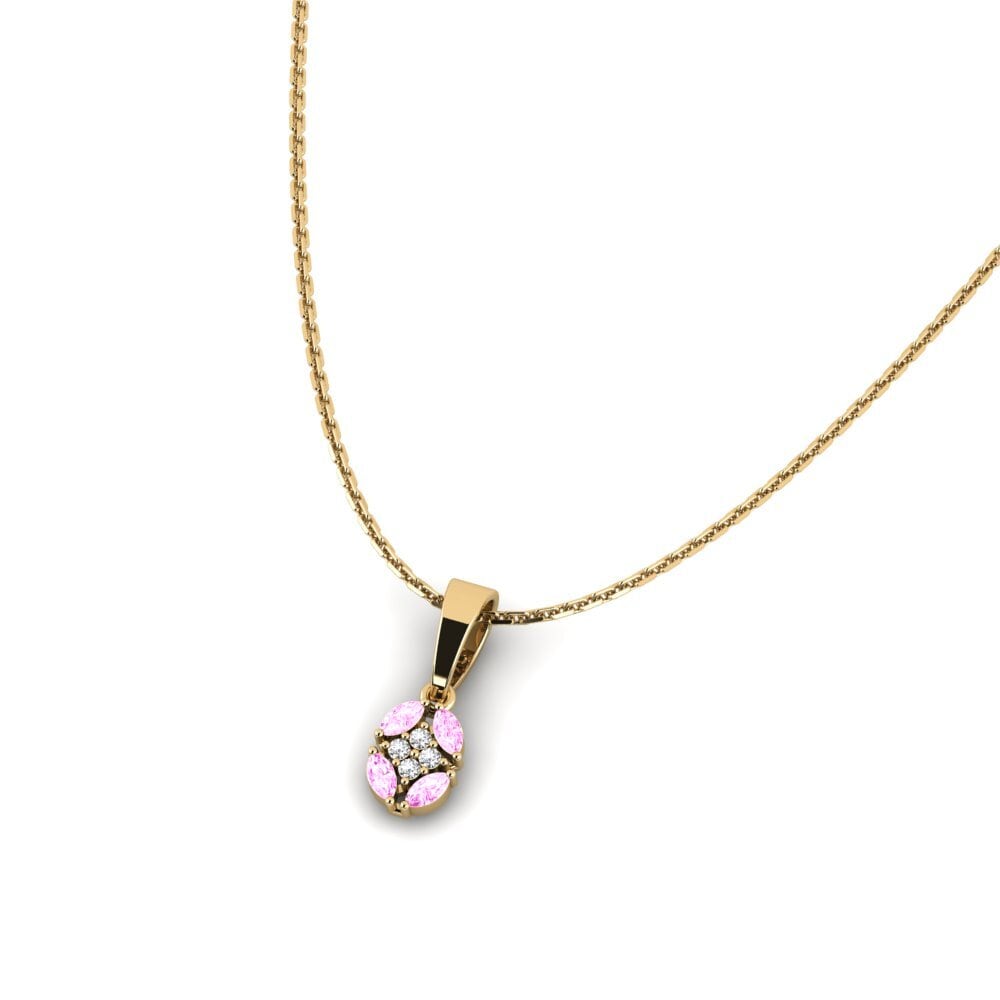 Zafiro Rosado Colgante de Mujer Palouvb