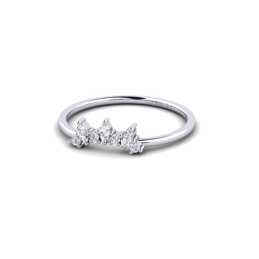 14k Oro Blanco Anillo Ranalp